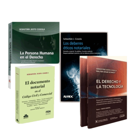 Colección Cosola. La persona humana + deberes Éticos +documento notarial + Derecho y Tecnología - Sebastian Justo Cosola