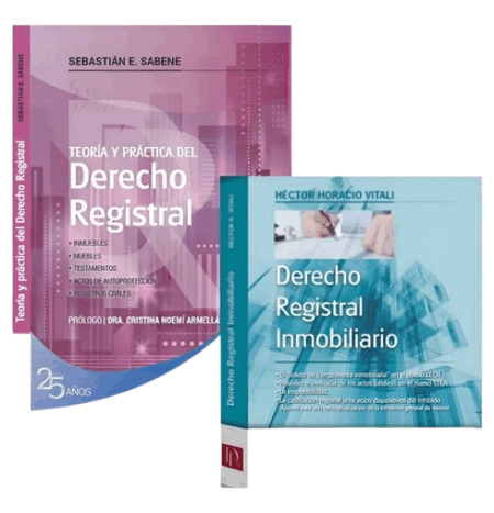 Colección Registral. Derecho Registral + Derecho Registral Inmobiliario - Sabene, Sebastián. Vitali, H