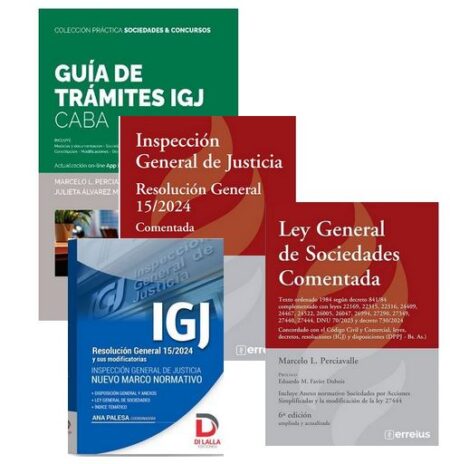 Pack Sociedades. IGJ +Ley General de Sociedades Comentada + Resolución general (IGJ) 15/2024 - Comentada - Perciavalle. Vitolo (copia)