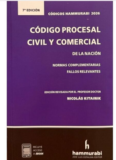 Código Procesal Civil y Comercial Nación 2026 «standard» - Hammurabi