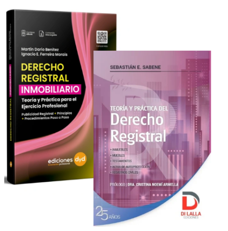 Pack Registral. Teoría y Práctica + Derecho Registral Inmobiliario - Sabene, Sebastian. Benítez, Martín