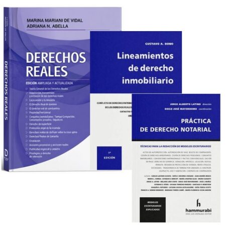 Pack. Derechos Reales+ Práctica Notarial + Derecho Inmobiliario. Mariani. Abella. Latino.